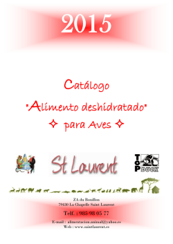Catálogo "Alimento deshidratado" para Aves - st
