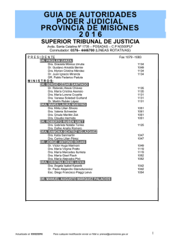 guia de autoridades poder judicial provincia de misiones 2 0 1 6