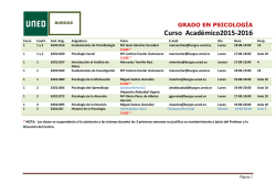 Calendario de Tutorías
