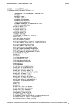 Descargar lista de materias
