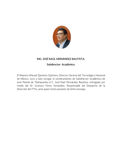 ING. JOSE RAÚL HERNÁNDEZ BAUTISTA.