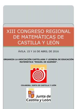 Proyecto del Congreso Regional de Matemáticas. Ávila 2015.
