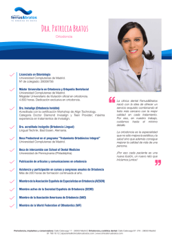 Dra. Patricia Bratos - Cl&iacute;nica Dental Ferrus & Bratos