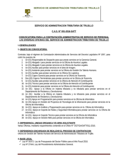 CAS-001-2016-SATT - Servicio de Administración Tributaria de Trujillo