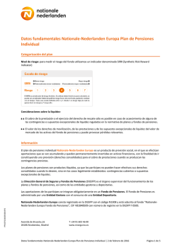 Datos fundamentales NN Europa PPI - Nationale
