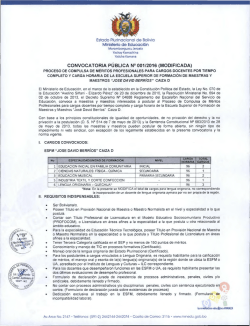 Convocatoria - DGFM - Ministerio de Educaci&oacute;n