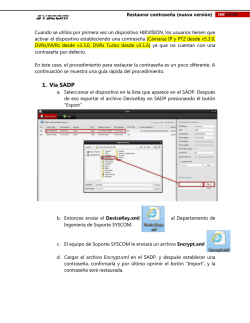 1. Via SADP - Foro SYSCOM