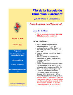 Esta Semana en Claremont - Claremont Immersion Elementary