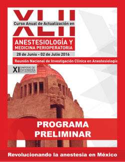 Programa Preliminar - Colegio Mexicano de Anestesiología
