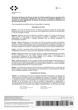 Resoluci&oacute;n del Director del Servicio Canario de la Salud mediante