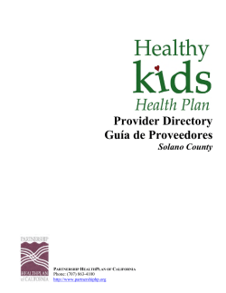 Solano - Partnership HealthPlan