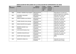 ABSOLUCION DE RECLAMOS DE LA EVALUACION