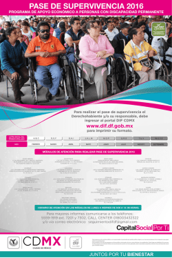 cartel supervivencia 2016 - DIF-DF