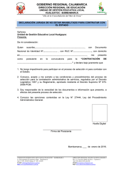 Descargar Declaraci&oacute;n Jurada - UGEL Hualgayoc