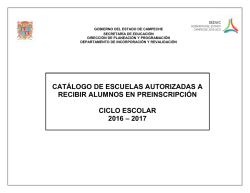 catálogo de escuelas autorizadas a recibir alumnos en