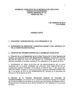 SESIÓN ORDINARIA N° 135 (1-2-2016)