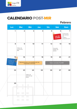 Calendario PostMIR