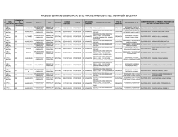 plazas de contrato coberturadas en el i tramo a