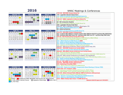 NMAC Annual Calendar 2016