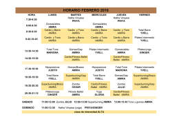 Horarios - Amira Training Club