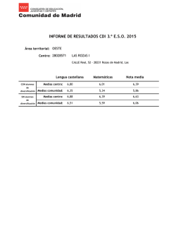 INFORME DE RESULTADOS CDI .º E.S.O. 2015 3