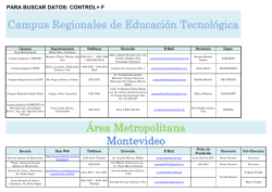 Campus Regionales de Educaci&oacute;n Tecnol&oacute;gica &Aacute;rea