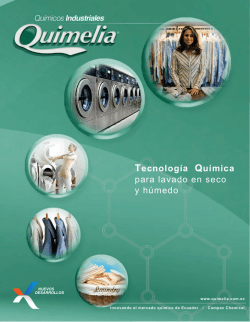 Tecnología Química para lavado en seco y húmedo