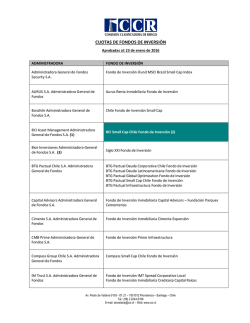 CUOTAS DE FONDOS DE INVERSIÓN - CCR