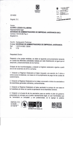 bogotá - Sociedad de Administradores de Empresas Javerianos SAEJ
