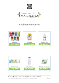Catálogo de Puntos - Farmacia Marqueta