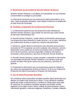 A. Declaración de privacidad de Seventh Adviser Solutions Seventh