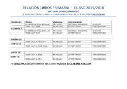 RELACIÓN LIBROS PRIMARIA