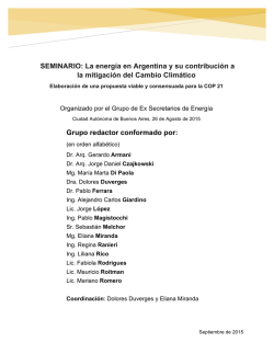 La Energía en Argentina y su contribución a la