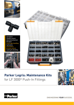 Parker Legris: Maintenance Kits for LF 3000&reg; Push
