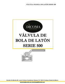 VÁLVULA DE BOLA DE LATÓN SERIE 500
