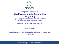 Mindfulness y Auto-compasión