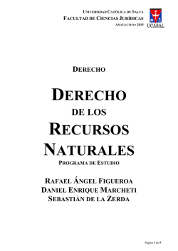 DERECHO RECURSOS NATURALES