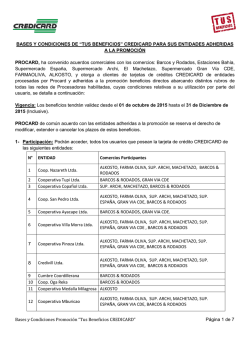 Bases y Condiciones Promoci&oacute;n &ldquo;Tus Beneficios