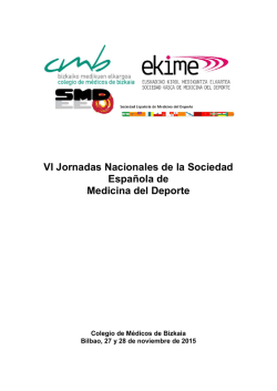 I JORNADAS NACIONALES DE LA SOCIEDAD ESPAÑOLA DE