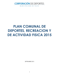 Plan comunal de deporte 2015