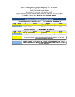 Lista de seleccionados que ingresarán efectivamente al