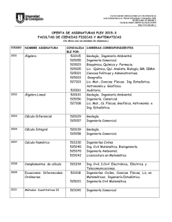 oferta facultad de ciencias fisicas y mat.
