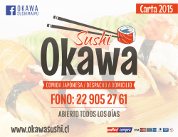 Carta Okawa - Okawa Sushi | Maipú