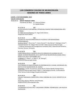 ProgramaTemasLibres - Sociedad de Neurocirugía de Chile