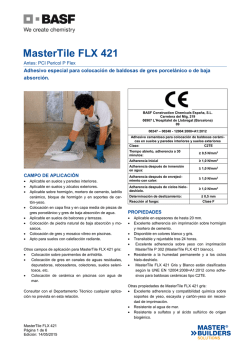 MasterTile FLX 421 - BASF Construction Chemicals Españ