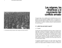 Los or&iacute;genes, las din&aacute;micas y el crecimiento del conflicto armado