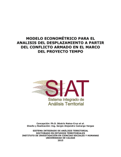 MODELO ECONOMÉTRICO PARA EL ANALISIS DEL