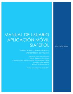 Manual de Usuario APLICACIÓN MÓVIL SIAFEPOL