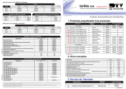 Tarifas móvil Sep 2015 FTTH residencial