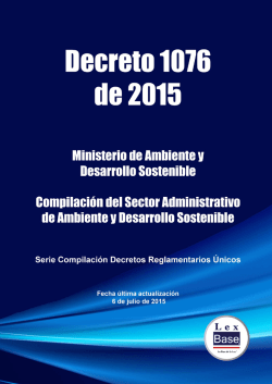 Presidencia de la República: Decreto 1076 de 2015